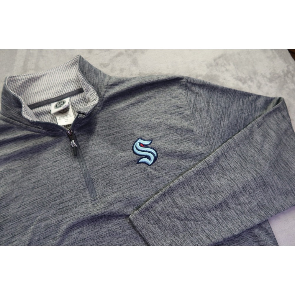Seattle Kraken NHL Hockey 1/4 Zip Thin Sweatshirt Jacket‎ Men's Size L